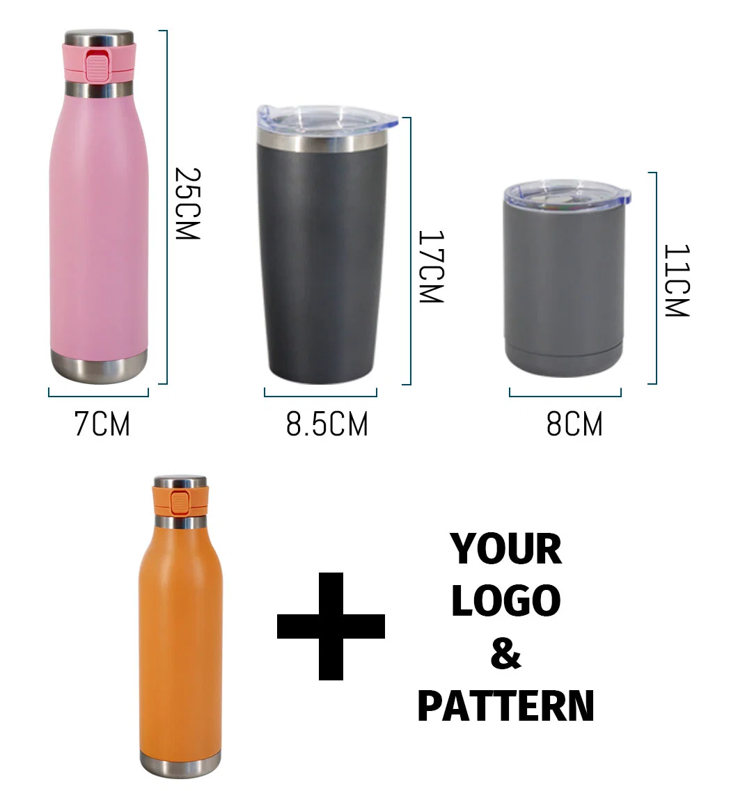 600ml Custom Logo Gradient Color Double Wall Insulated Stainless Steel Vacuum Water Bottle